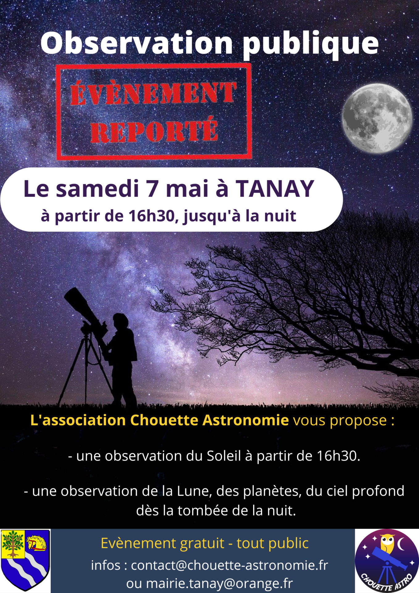 affiche observation astro annulée
